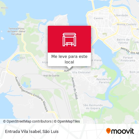 Entrada Vila Isabel mapa