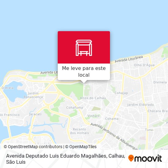 Avenida Deputado Luís Eduardo Magalhães, Calhau mapa