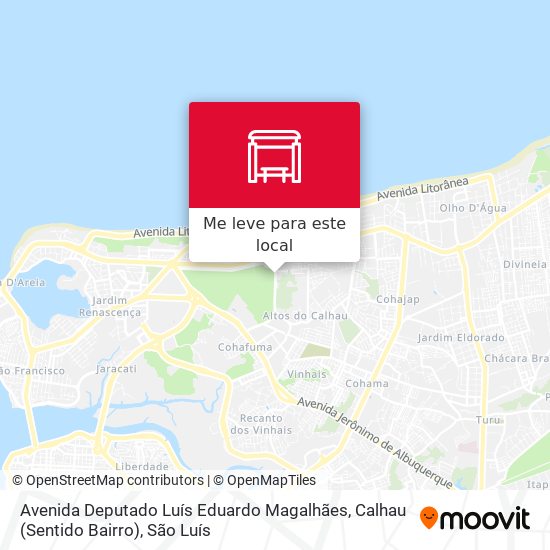 Avenida Deputado Luís Eduardo Magalhães, Calhau (Sentido Bairro) mapa