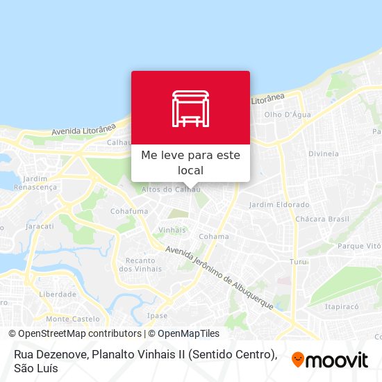 Rua Dezenove, Planalto Vinhais II (Sentido Centro) mapa