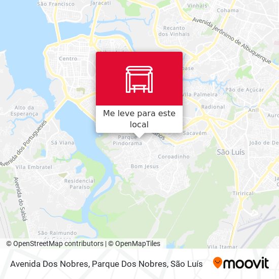 Avenida Dos Nobres, Parque Dos Nobres mapa