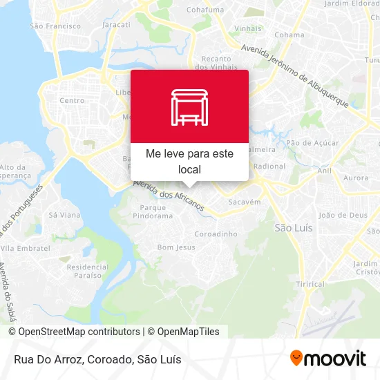 Rua Do Arroz, Coroado mapa