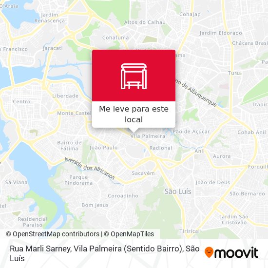 Rua Marli Sarney, Vila Palmeira (Sentido Bairro) mapa
