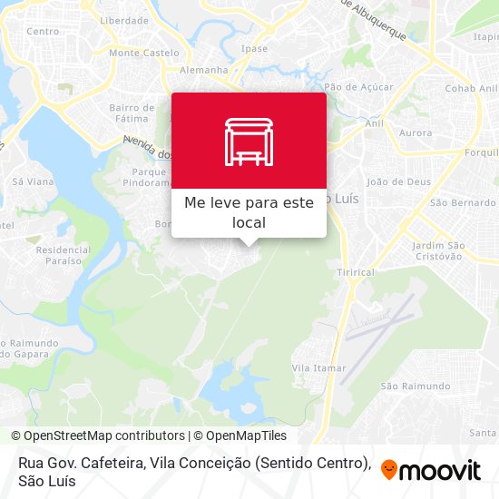 Rua Gov. Cafeteira, Vila Conceição (Sentido Centro) mapa