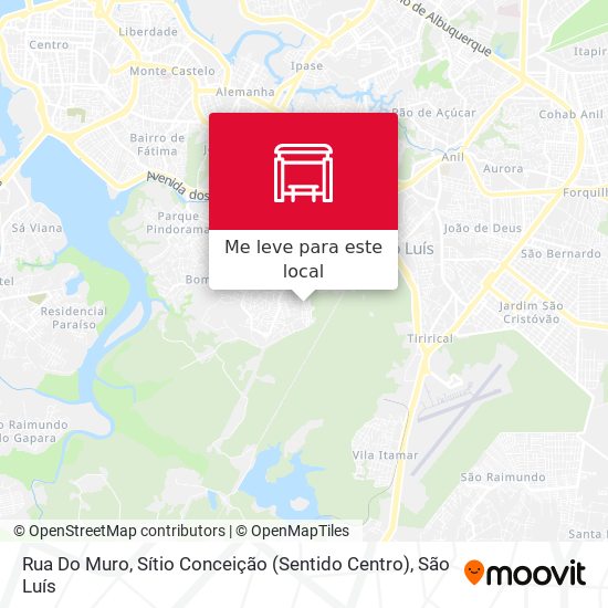 Rua Do Muro, Sítio Conceição (Sentido Centro) mapa