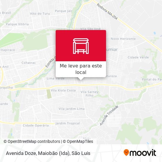 Avenida Doze, Maiobão (Ida) mapa