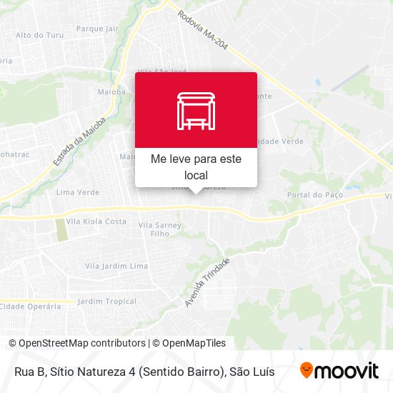 Rua B, Sítio Natureza 4 (Sentido Bairro) mapa