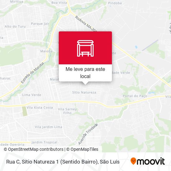 Rua C, Sítio Natureza 1 (Sentido Bairro) mapa