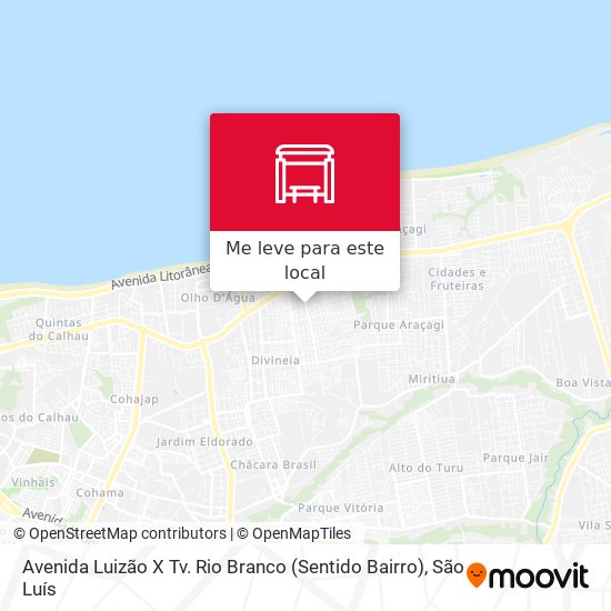 Avenida Luizão X Tv. Rio Branco (Sentido Bairro) mapa