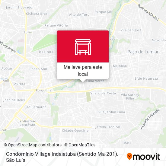 Condomínio Village Indaiatuba (Sentido Ma-201) mapa