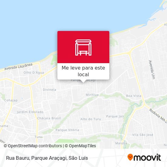 Rua Bauru, Parque Araçagi mapa