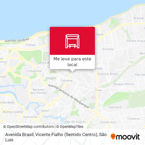 Avenida Brasil, Vicente Fialho (Sentido Centro) mapa