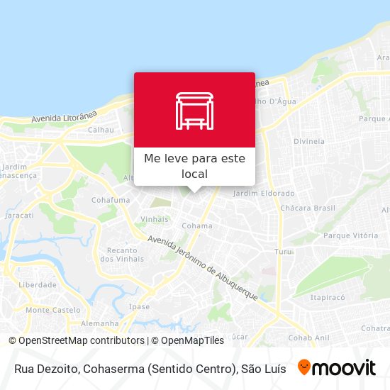 Rua Dezoito, Cohaserma (Sentido Centro) mapa