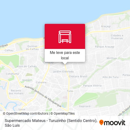 Supermercado Mateus - Turuzinho (Sentido Centro) mapa