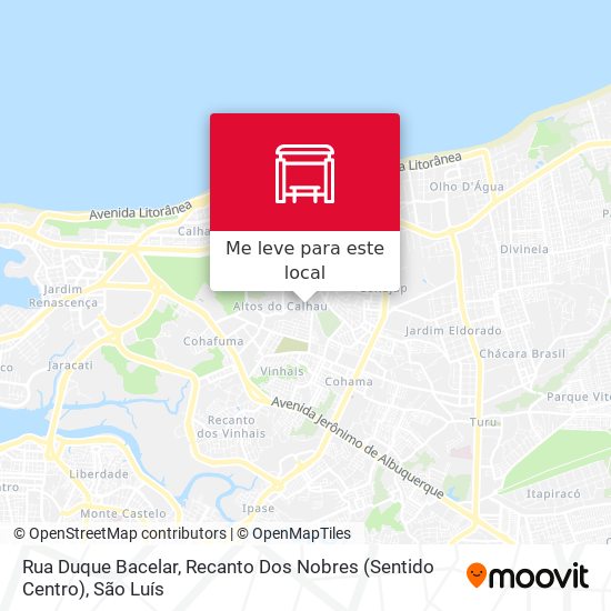 Rua Duque Bacelar, Recanto Dos Nobres (Sentido Centro) mapa