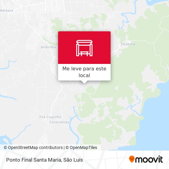 Ponto Final Santa Maria mapa