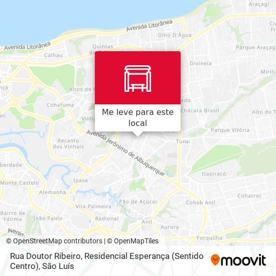 Rua Doutor Ribeiro, Residencial Esperança (Sentido Centro) mapa