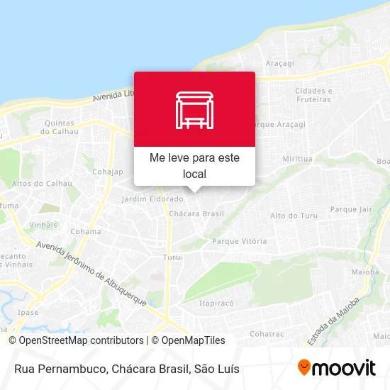 Rua Pernambuco, Chácara Brasil mapa