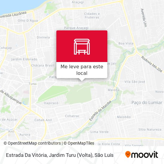 Estrada Da Vitória, Jardim Turu (Volta) mapa