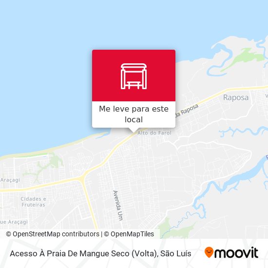 Acesso À Praia De Mangue Seco (Volta) mapa