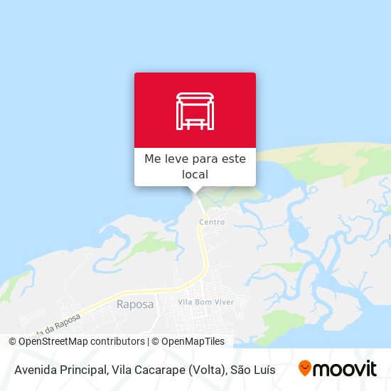 Avenida Principal, Vila Cacarape (Volta) mapa