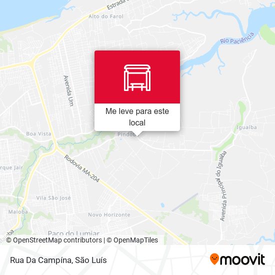 Rua Da Campína mapa