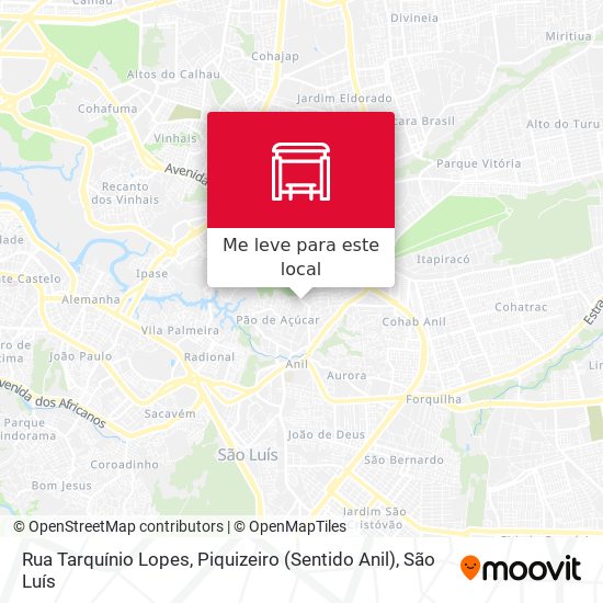 Rua Tarquínio Lopes, Piquizeiro (Sentido Anil) mapa