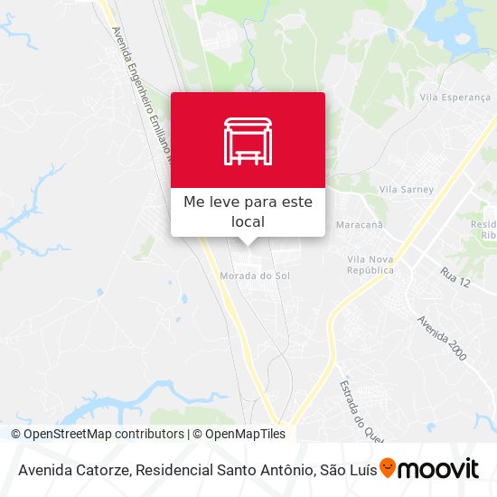 Avenida Catorze, Residencial Santo Antônio mapa
