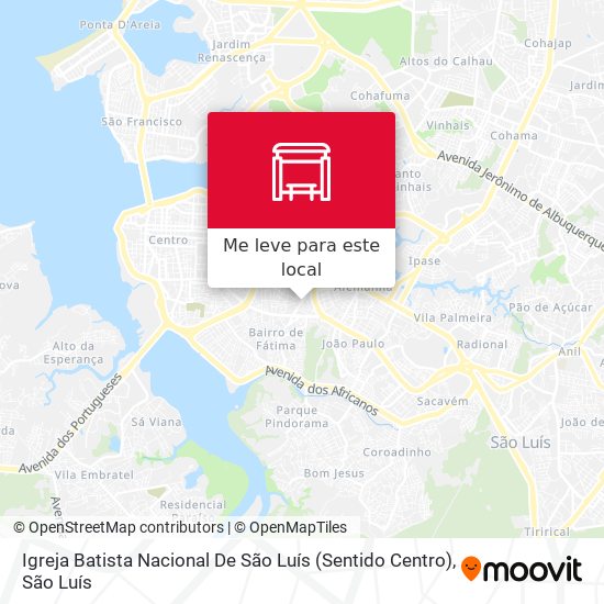 Igreja Batista Nacional De São Luís (Sentido Centro) mapa