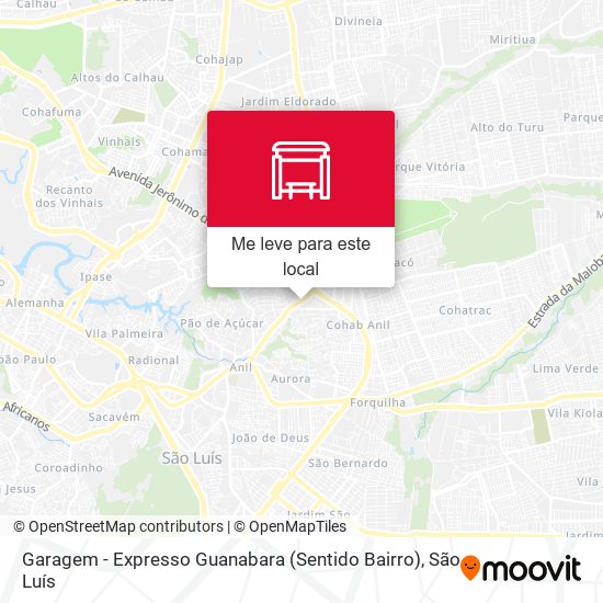 Garagem - Expresso Guanabara (Sentido Bairro) mapa