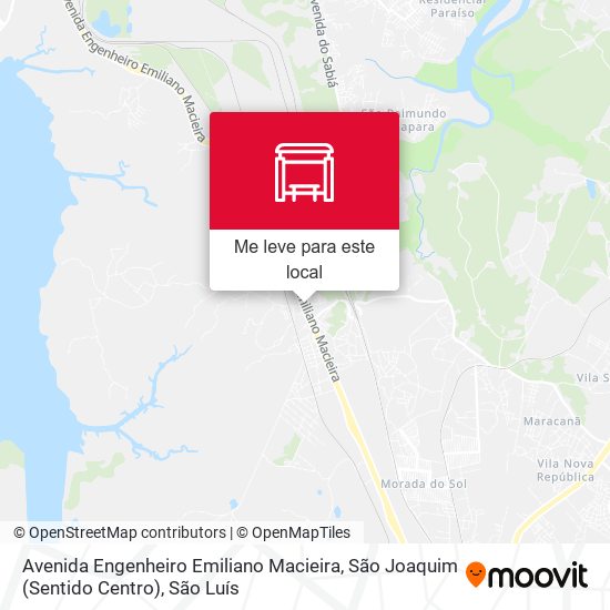 Avenida Engenheiro Emiliano Macieira, São Joaquim (Sentido Centro) mapa