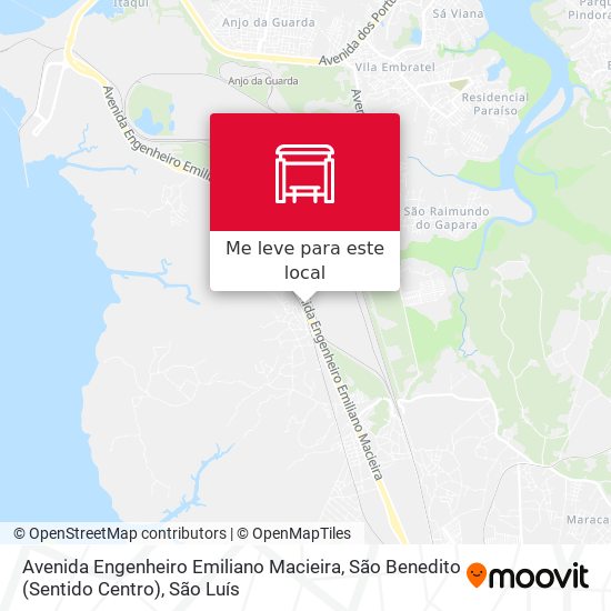 Avenida Engenheiro Emiliano Macieira, São Benedito (Sentido Centro) mapa