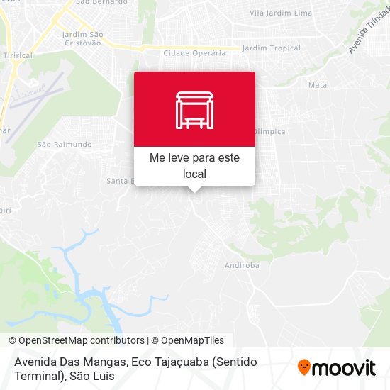 Avenida Das Mangas, Eco Tajaçuaba (Sentido Terminal) mapa