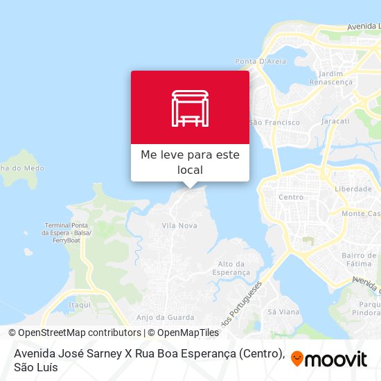Avenida José Sarney X Rua Boa Esperança (Centro) mapa