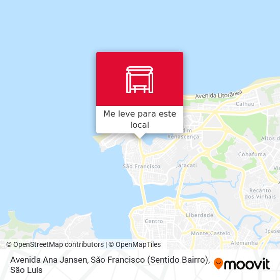 Avenida Ana Jansen, São Francisco (Sentido Bairro) mapa