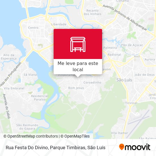 Rua Festa Do Divino, Parque Timbiras mapa