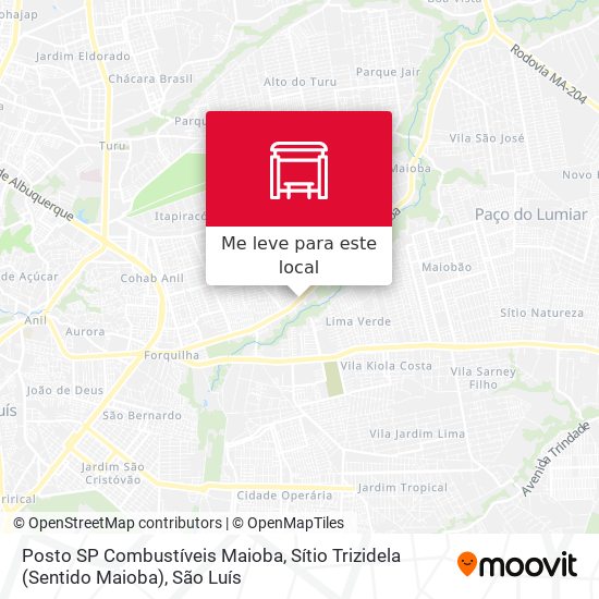Posto SP Combustíveis Maioba, Sítio Trizidela (Sentido Maioba) mapa