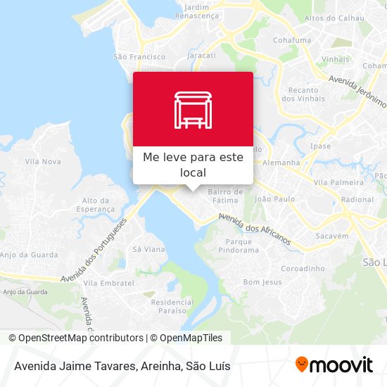 Avenida Jaime Tavares, Areinha mapa