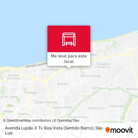 Avenida Luizão X Tv. Boa Vista (Sentido Bairro) mapa