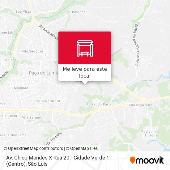 Av. Chico Mendes X Rua 20 - Cidade Verde 1 (Centro) mapa