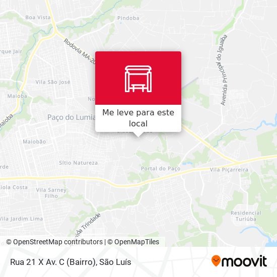 Rua 21 X Av. C (Bairro) mapa
