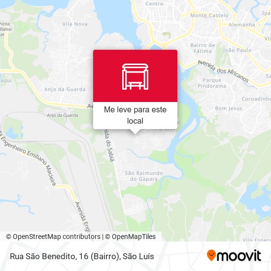 Rua São Benedito, 16 (Bairro) mapa