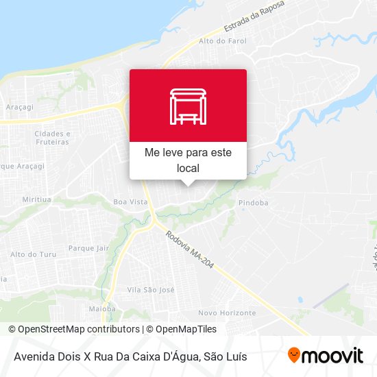 Avenida Dois X Rua Da Caixa D'Água mapa