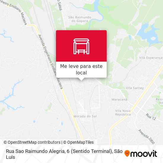 Rua Sao Raimundo Alegria, 6 (Sentido Terminal) mapa