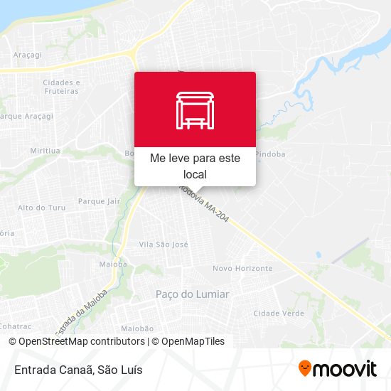 Entrada Canaã mapa