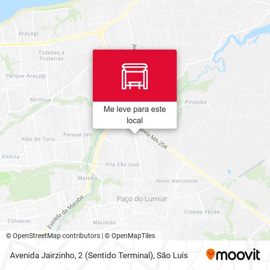 Avenida Jairzinho, 2 (Sentido Terminal) mapa