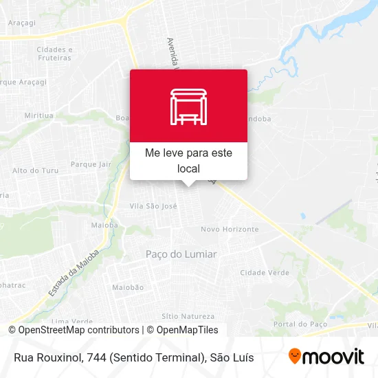 Rua Rouxinol, 744 (Sentido Terminal) mapa