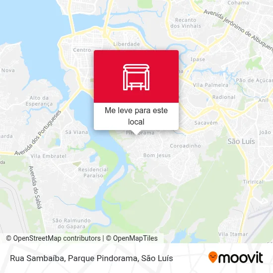 Rua Sambaíba, Parque Pindorama mapa