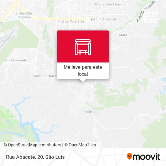 Rua Abacate, 20 mapa