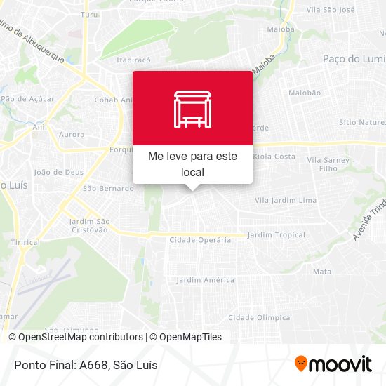 Ponto Final: A668 mapa